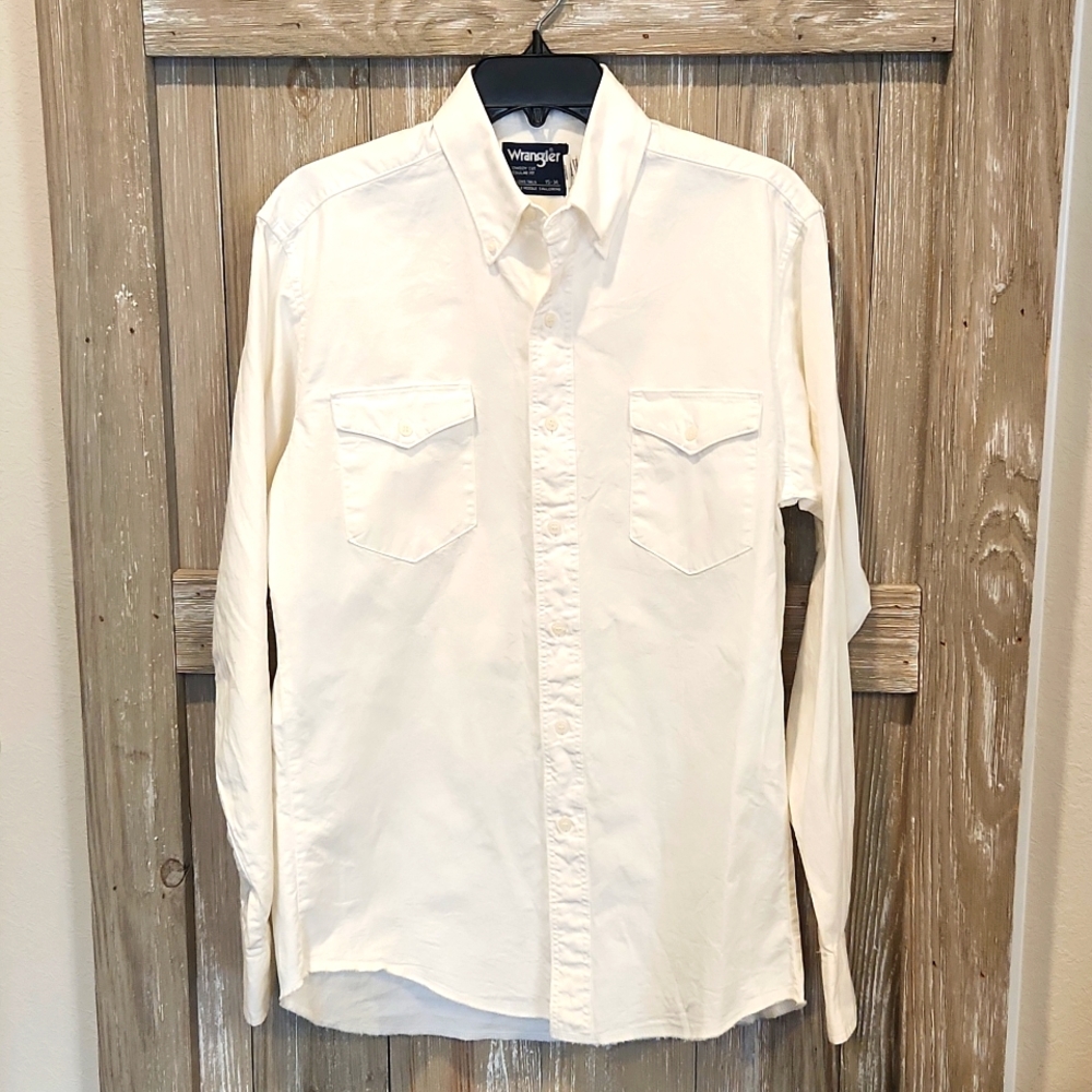 Wrangler Twill Long Sleeve Western Shirt